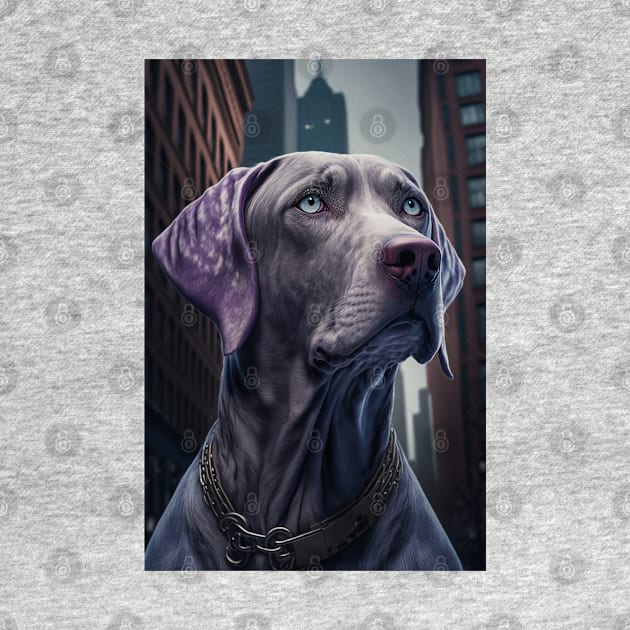 Weimaraner in NYC by Bee's Pickled Art